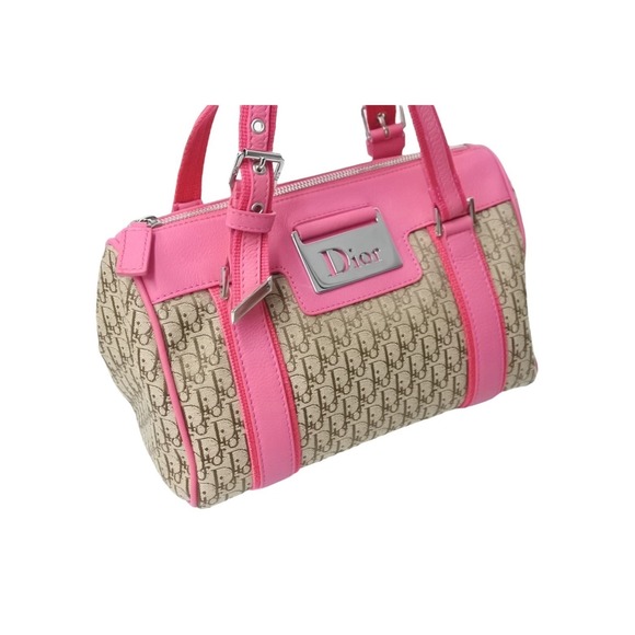 Christian Dior Trotter Handbag Leather Pink Beige - Picture 4 of 10